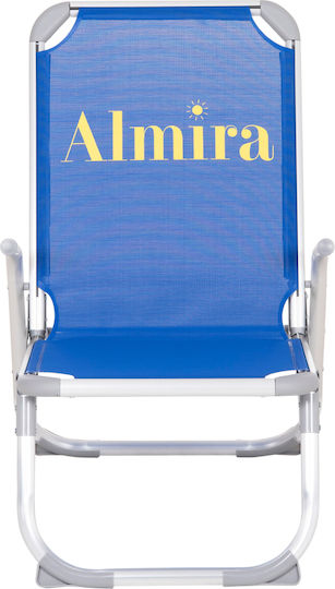 HomeMarkt Aluminium Beach Chair with High Back Blue