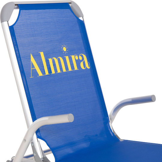 HomeMarkt Aluminium Beach Chair with High Back Blue