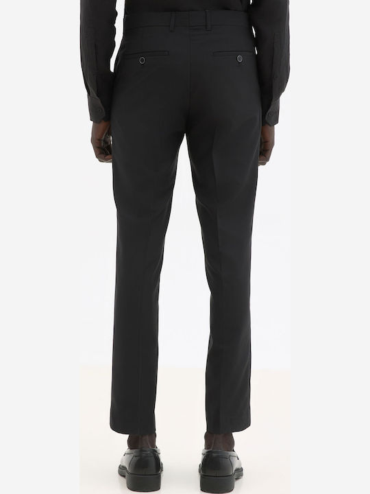Herrenhose Schlank Passform Schwarz