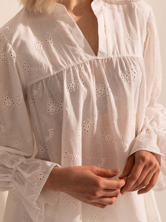 Bluza Damă Bumbac Albă