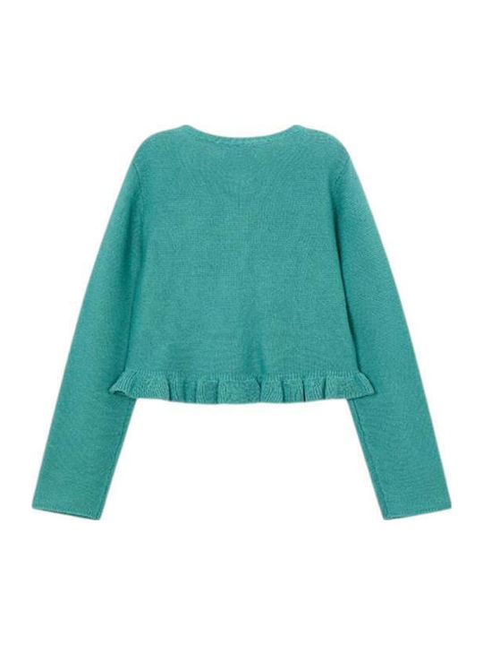 Kinderstrickjacke Gestrickt Minze