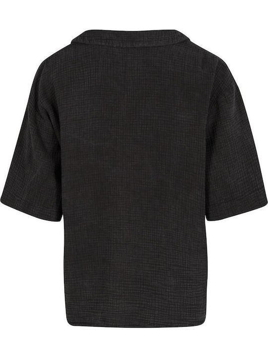 Kurzärmeliges Herrenhemd Black