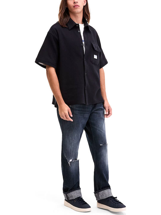Short Sleeve Shirt In Regular Fit Black