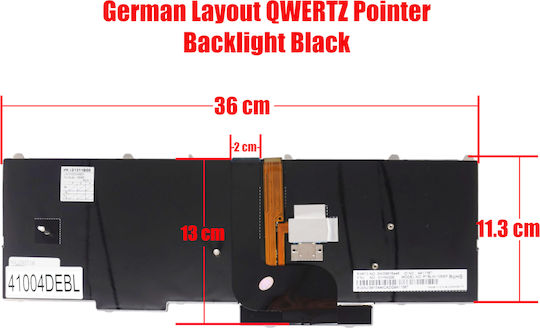 German Laptop Keyboard Lenovo Thinkpad P50 20en 20eq P51 20mm 20mn P70 20er 20es P71 20hk 20hl 00pa370 00xh726 00pa298 Sn20m15446 De Pointer Backlight Black Code 41004debl