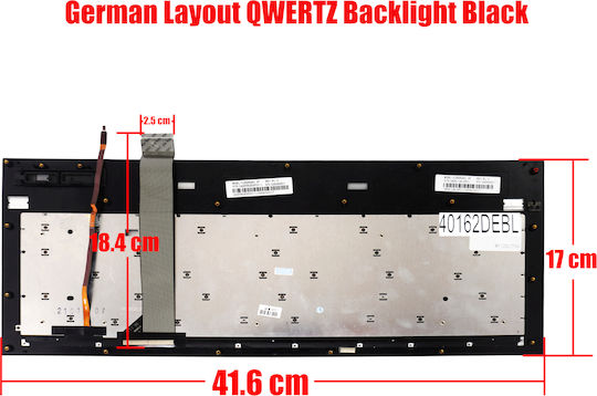 German Laptop Keyboard Asus G74s G74sx G74 G74j G74jh G74s-xr1 G74sw G74sx-3d G74sx-a2 G74sx-xc1 G74sx-xt1 V126262as1 04gn562kus00-1 De Backlit Black Code 40162debl