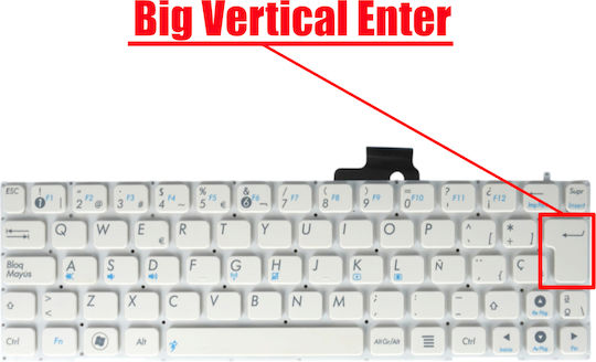 Teclado Español Para Portátil Spanish Laptop Keyboard Asus Eeepc X101 X101-red013g V127562ak2 Gr Okna-3i2ge11 Okna-3i2ge00 Okna-3i2hu11 Es No Frame White Κωδ.41437esnofrwhite