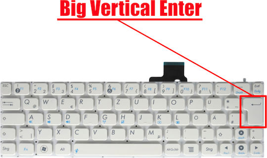 Deutsche Tastatur Für Laptop German Laptop Keyboard Asus Eeepc X101 X101-red013g V127562ak2 Gr Okna-3i2ge11 Okna-3i2ge00 Okna-3i2hu11 De No Frame White Κωδ.41437denofrwhite
