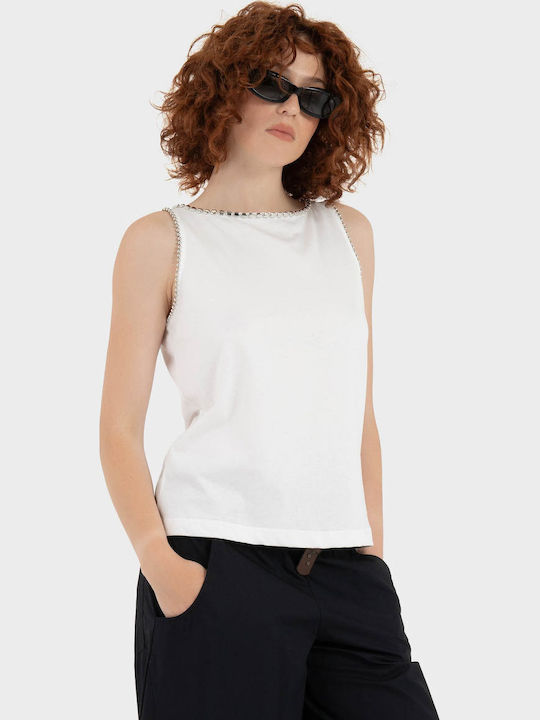 Γυναικεία Μπλούζα Βαμβακερή Αμάνικη White