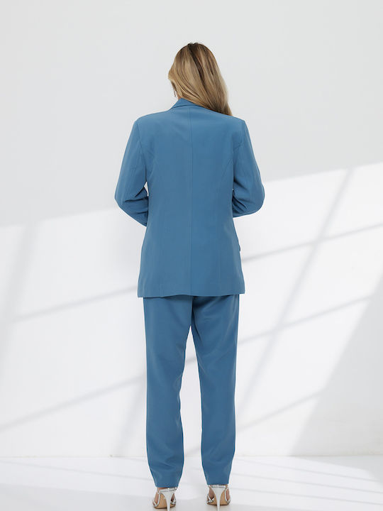Women's Light Blue Set with Trousers