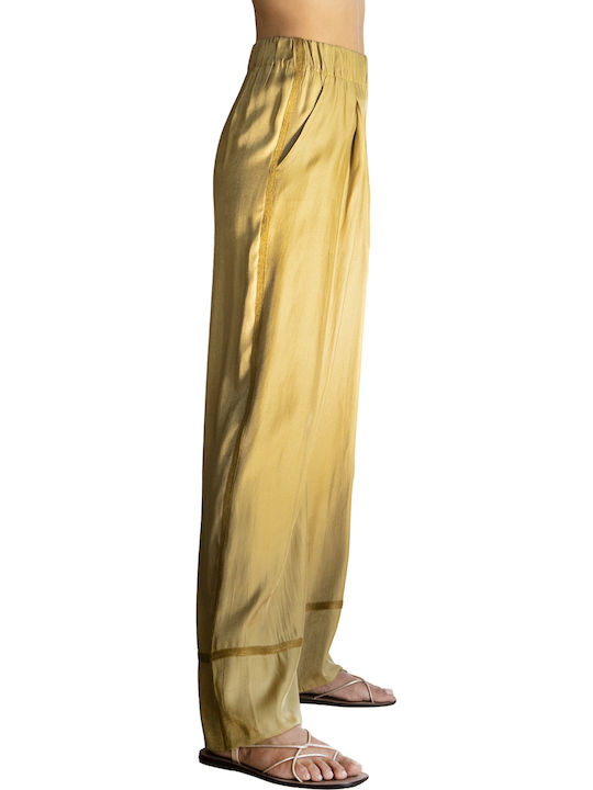 Damen Stoffhose Olivgrün