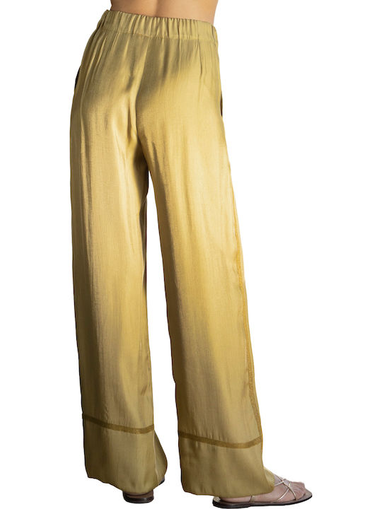 Damen Stoffhose Olivgrün