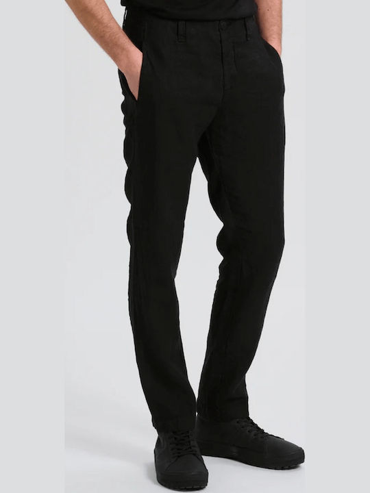 Ανδρικό Παντελόνι Regular Fit Μαύρο