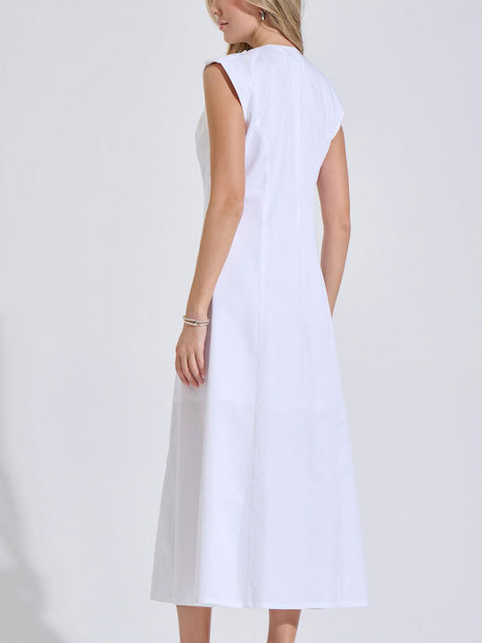 Midi Hemdkleid Weiß