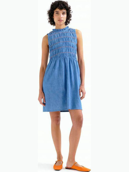 Summer Mini Shirt Dress Denim
