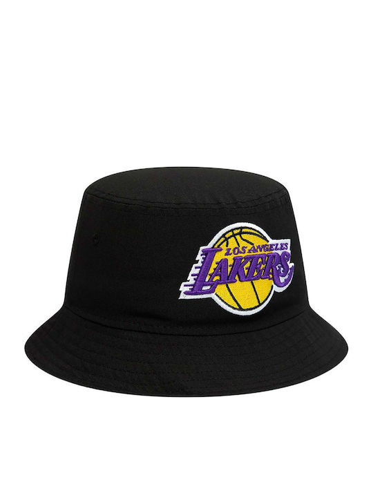 New Era Los Angeles Lakers Υφασμάτινo Ανδρικό Καπέλο Στυλ Bucket Μαύρο