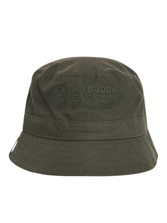 Funky Buddha Υφασμάτινo Ανδρικό Καπέλο Χακί