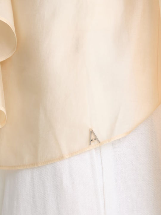 Long Sleeve Women's Shirt Cashew