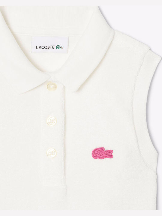 Kids Sleeveless Polo Offwhite