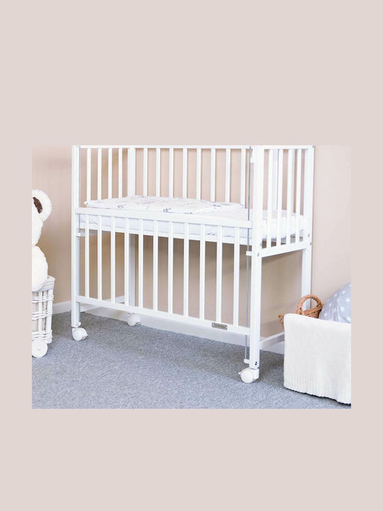 New Baby Mateo Baby Crib White with Wheels