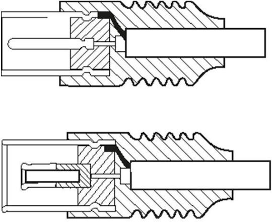 Bridge Cable Καλώδιο Κεραίας Coax male - Coax female Μαύρο 1.5m 1897 1τμχ
