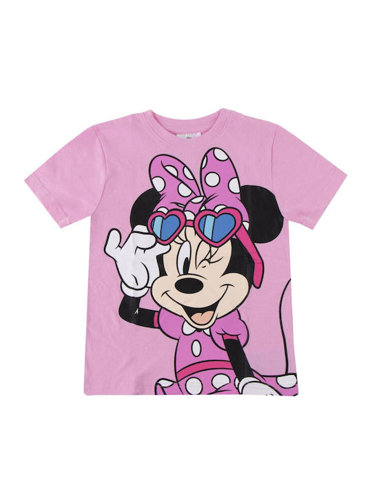 Παιδική Μπλούζα Κοντομάνικη Ροζ Minnie
