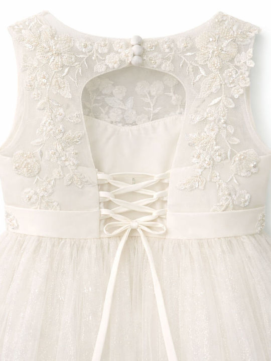 Girls Dress with Ivory Lace
