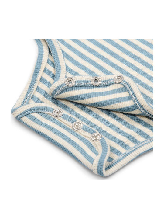 Little Dutch Stripe Onesie Stone Blue