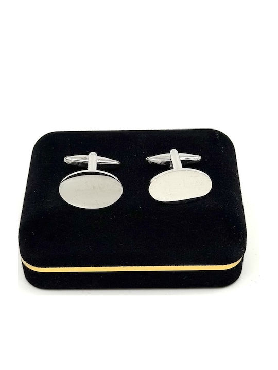 Legend Accessories Μανικετόκουμπα από Ατσάλι σε Ασημί Χρώμα