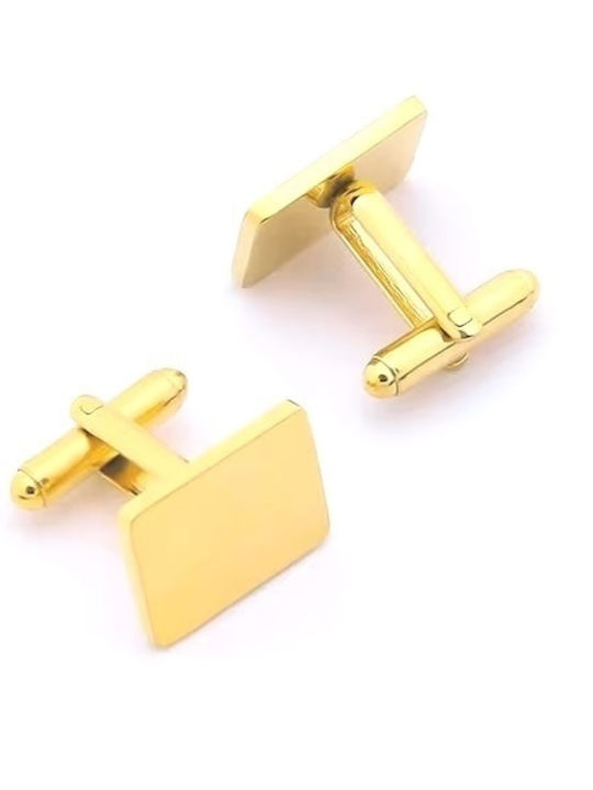 Legend Accessories Μανικετόκουμπα από Ατσάλι σε Χρυσό Χρώμα