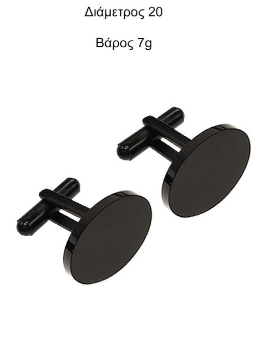 Legend Accessories Маншетници от Inox в Черен Цвят