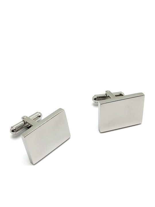 Legend Accessories Cufflinks Made of Steel in Silver Colour