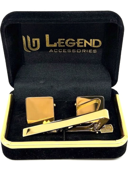 Legend Accessories Μανικετόκουμπα από Ατσάλι σε Χρυσό Χρώμα