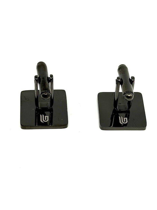 Legend Accessories Cufflinks Made Of Steel In Black Colour