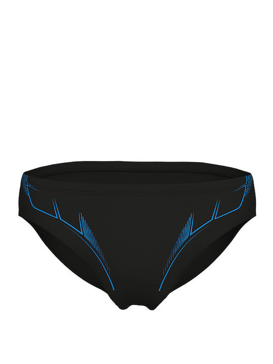 Men's Swimwear Slip Black with Patterns