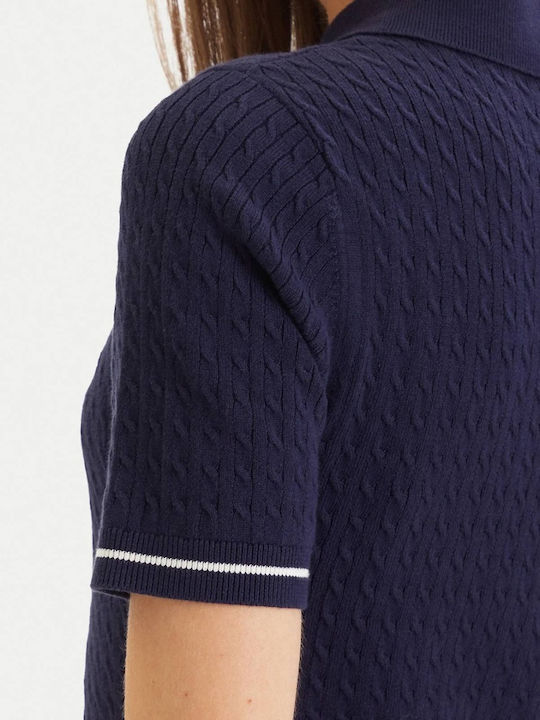 Summer Mini Knitted Dress Navy Blue