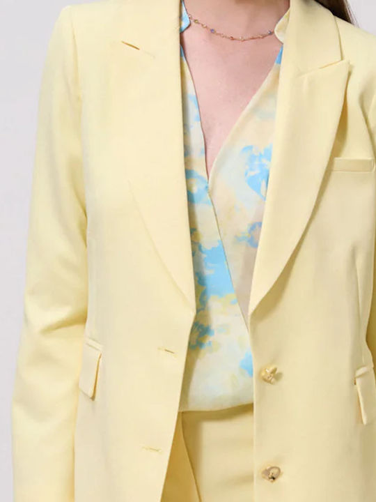 Enzzo Enzzo Damen Blazer Gelb