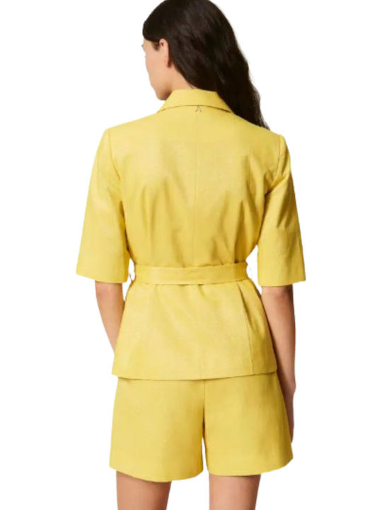 Twinset Γυναικείο Σακάκι Yellow