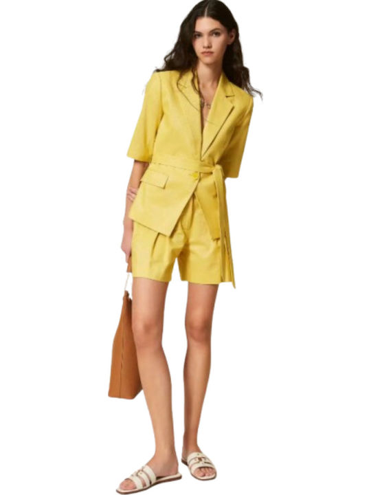 Twinset Γυναικείο Σακάκι Yellow