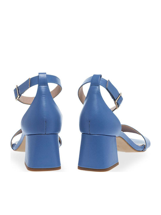 Leather Light Blue Sandals