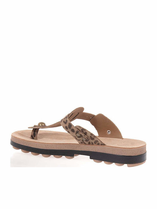 Fantasy Sandals Fantasy Mirabella Δερμάτινα Σανδάλια Καφέ