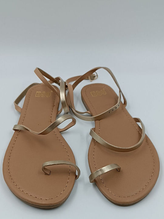 Women's Flat Sandals Gold