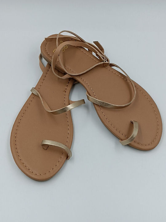 Women's Flat Sandals Gold