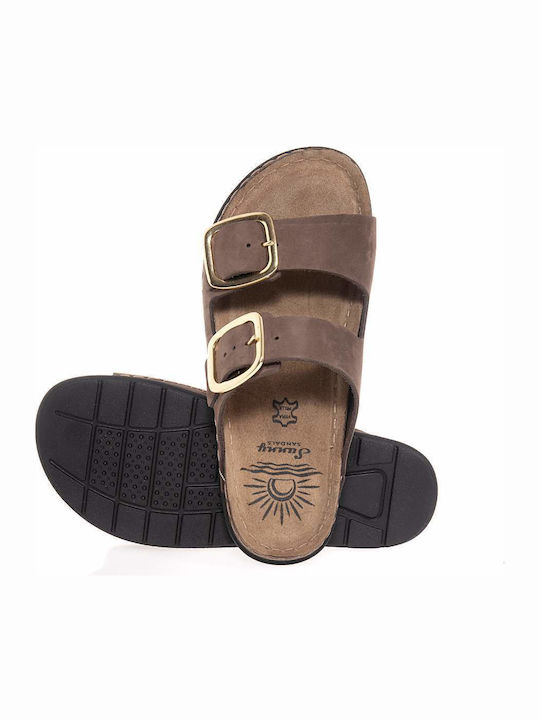 Women's Flat Sandals Brown