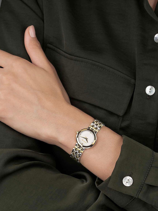Cerruti Crystals Two Tone Ceas Dama Baterie Cu Brățară Din Metal Cerruti Crystals Two Tone Ceas Dama Baterie Cu Brățară Din Metal