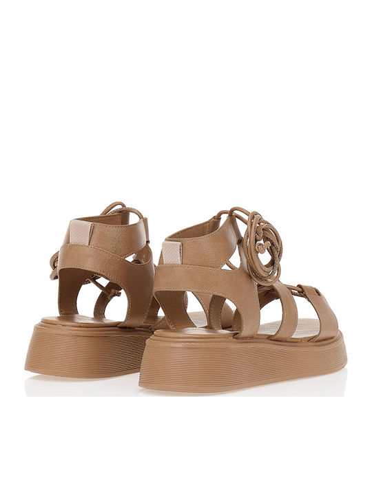 Sommer Damenplattformen Beige