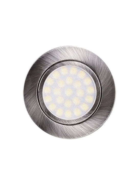 Ultralux Хоновето Скрити Светлини с Вграден LED и Неутрално Бяло Светлина Сребрист