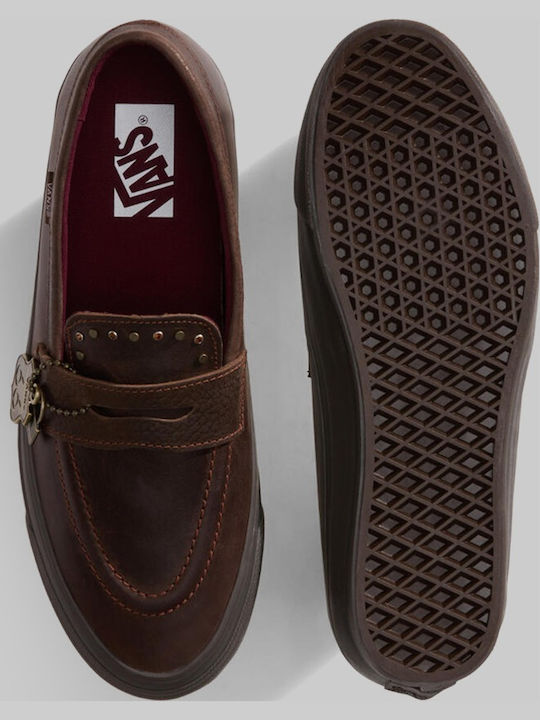 Δερμάτινα Ανδρικά Loafers σε Καφέ Χρώμα