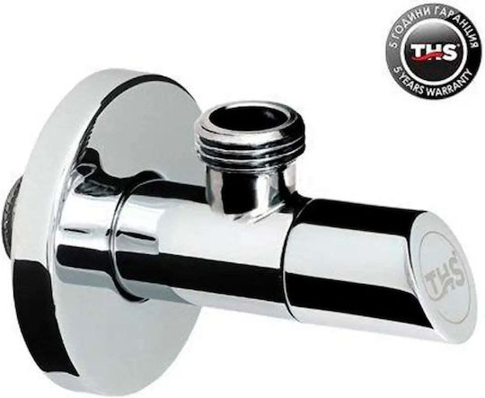 Absperrventil 1/2 X 3/8 Ths Thermostyle Scharf Silber