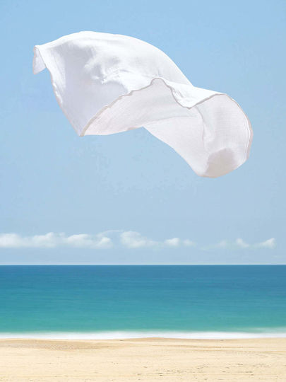 Aigaion Strandtuch Weiß 200x120cm.