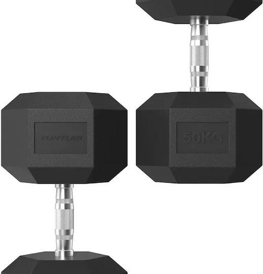 Tunturi Βαράκι Εξάγωνο Λαστιχένιο 1 x 50kg